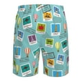 thumbnail image 6 of Disketp Men'S Swim Trunks Hawaiian Breathable Surf Beach Swimsuits Mesh Lining Beach Shorts With Pockets-World Travel1, 6 of 9