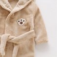 thumbnail image 5 of Gibobby Boys Girls Coral Fleece Bathrobe,Soft Plush Hooded Robe with Adjustable Belt,Cartoon Print,for Toddlers 18 Month -14 Years,Warm Loungewear Shower Robe Kids Pajamas,Brown,Size 5-6T, 5 of 6