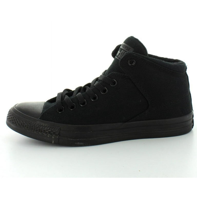 Converse all star hi black mono canvas on sale