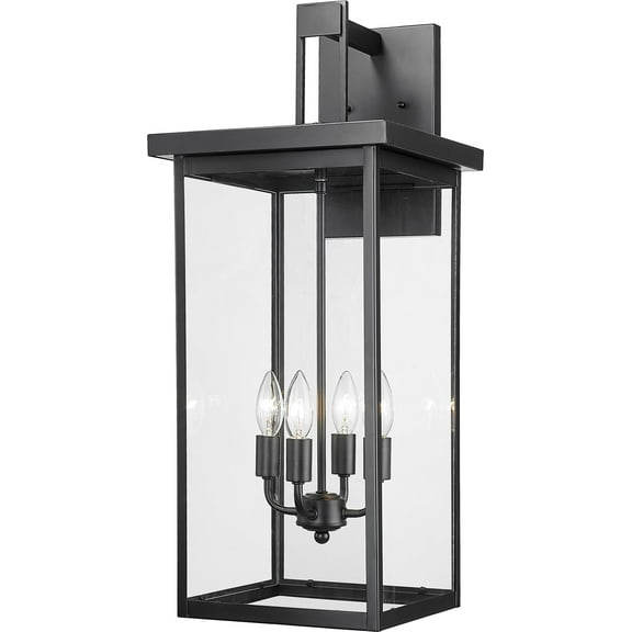 Millennium Lighting 42603-PBK Barkeley 4 Light 27" Tall Outdoor Wall Sconce - Black