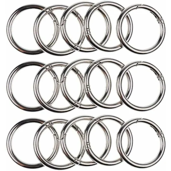 Porte-clés avec Mousqueton, 30 Mousquetons Ronds, Verrouillage à Ressort
