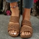 thumbnail image 2 of WILLBEST Sandalias Antiderrapantes Para Mujer, Zapatos De Mujer, Sandalias De Cuña Con Suela Gruesa, Sandalias De Una Pierna Huecas Con Flores De Moda, 2 of 8