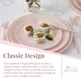 thumbnail image 2 of PARTY DISPOSABLE DINNERWARE SET | 156 pc | 20 Dinner Plates | 20 Salad Plates | 20 Dessert Plates | 48 Forks | 24 Spoons | 24 Knives (Opulence - Blush), 2 of 5