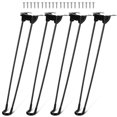 thumbnail image 1 of unbranded 4Ud Patas De De Metal Plegables Negras Para Escritorio Y Muebles Con Base Reforzada, 1 of 8