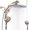 Brushed Nickel, variant on Rain Shower with filtered Handheld High rainfall Shower Heads with Handheld Combo Adjustable - stand daul shower -in Docking and Power Jets-brush nickel