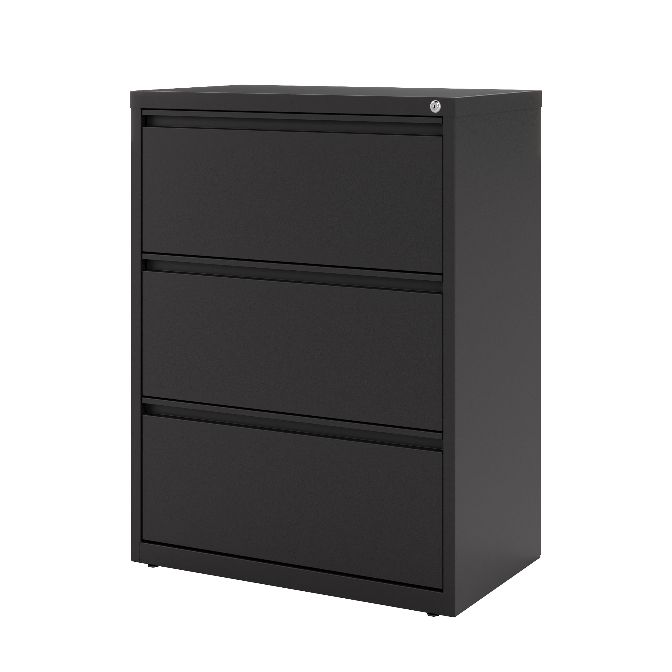 Hirsh 30 Inch Wide 3 Drawer Metal Lateral File Cabinet for Home and Office, Holds Letter, Legal and A4 Hanging Folders, Black
