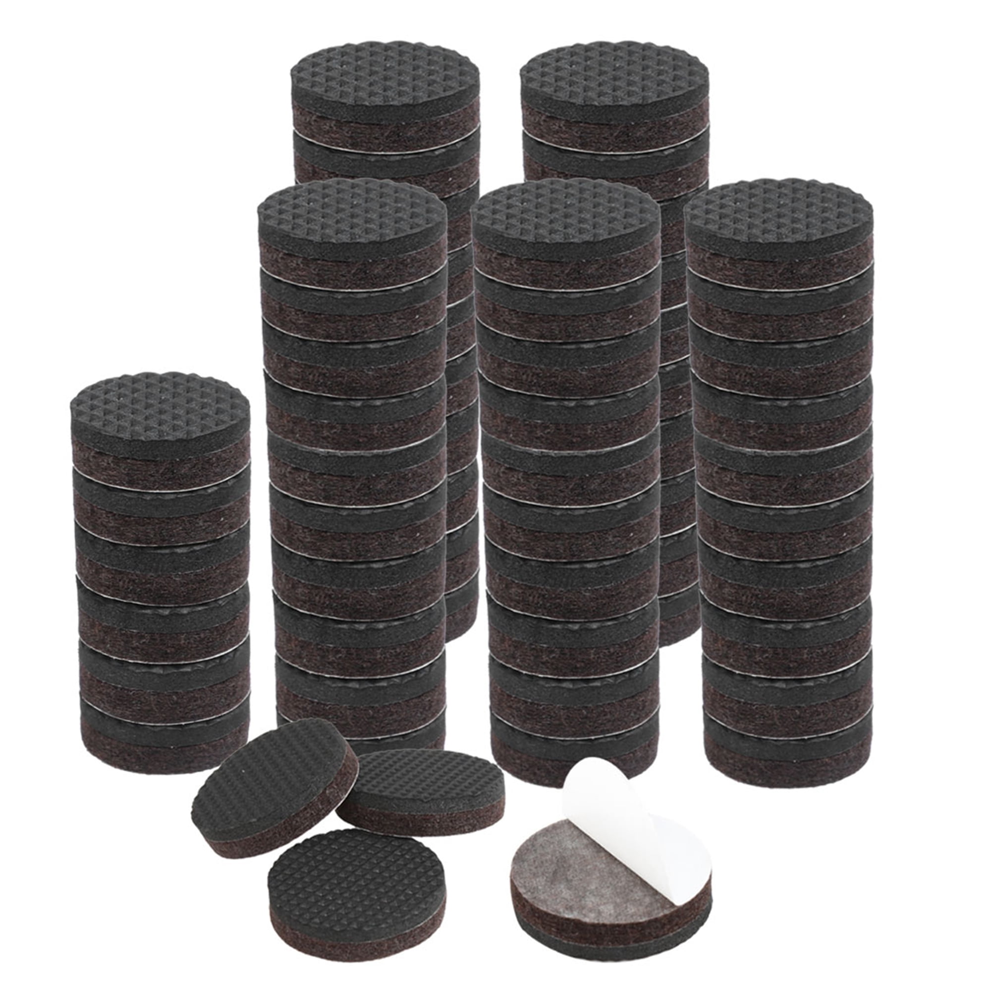 60pcs Round 7/8" Felt Furniture Pads Grippers Floor Protector for Table