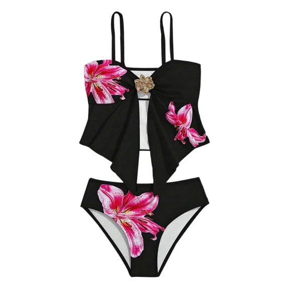 Gunia Girls Swimsuit 2 Piece Bikini Cute Printed Swimwear Fashionable Separates Kids Bathing Suit Swimsuits For Teen Girls 7-16 Years