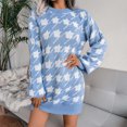 thumbnail image 6 of asdoklhq Womens Plus Size Clearance Dresses,Women Casual Loose Geometric Patterns Sweater Knit Dress, 6 of 8