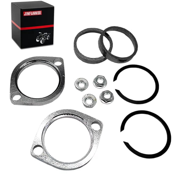 Exhaust Flange Install Kit Pair Gaskets Nuts Washers For Harley Softail Touring Sportster 1984-2022