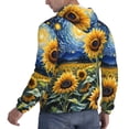 thumbnail image 6 of Sikiie Starry Sky Sunflower Men's Hoodie, Essentials Hoodie, Sweatshirt, Pullover Hooded Sweatshirt for Men-Large, 6 of 7