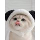 thumbnail image 3 of 1pc Cute Pink/Brown Cat Hat, Funny Bear/Pet Dog Head Cover Decorative Accessory, Pet Birthday Party Headwear, Warm Teddy Bear Style Adjustable Cat Hat, 3 of 5