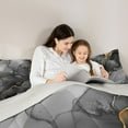 thumbnail image 5 of Manfei Marble Watercolor Full Size Comforter Sets 3-Piece for Boys Girls,Stone Pattern Bedding Comforter Set,Abstract Gradient Lightweight Bedding Sets,Lightweight Room Decor,Reversible, 5 of 8