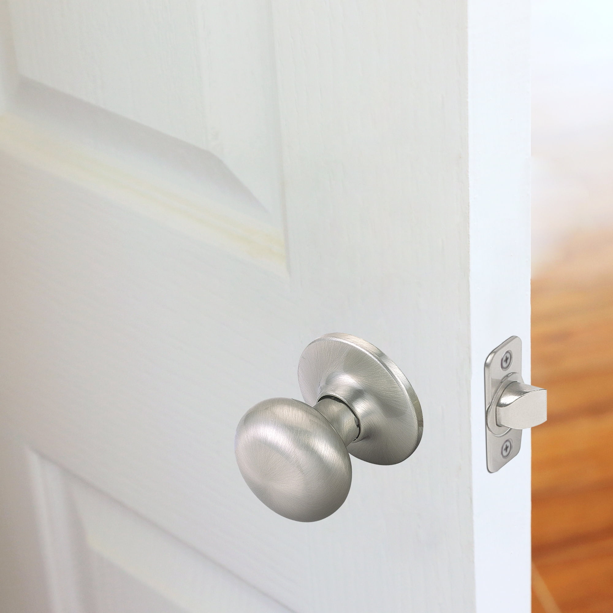 Design House Cambridge 6-Way Passage Universal Hall and Closet Door Knob, Satin Nickel