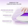 thumbnail image 3 of Funda reversible EGOHOME de espuma viscoelástica, color morado, 3 of 8