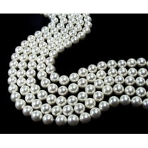 6mm 16" Strand White Shell Pearl Round Beads Genuine Gemstone Natural Jewelry Making