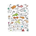 thumbnail image 1 of Super Soft Anti-Pilling Flannel Bed Blankets, Cartoon Arrow Doodle Cozy Fluffy Warm All Seasons Throw Blanket for Sofa Bedding, 80"x60", 1 of 8