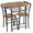 Brown, variant on Gexandy Dining Table Set, Modern Dining Table and 2 Chairs, Small Kitchen Table Set for 2 with Wine Rack Breakfast Table and Chairs for Kitchen Home Apartment, White