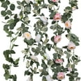 thumbnail image 6 of HAOSHICS Greenery Garland Eucalyptus, Silk Greenery Eucalyptus Leaves Vines, Fake Eucalyptus with Fake Leaves, Faux Silver Dollar Eucalyptus Hanging Vines for Room Table Decor, 6 of 9