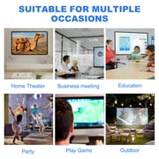 100 inch Outdoor Projector Screen,Foldable Washable Indoor Portable Projection Screen Projector 4K 16:9 HD Rear Front Movies Screen for Backyard Home Theater Office