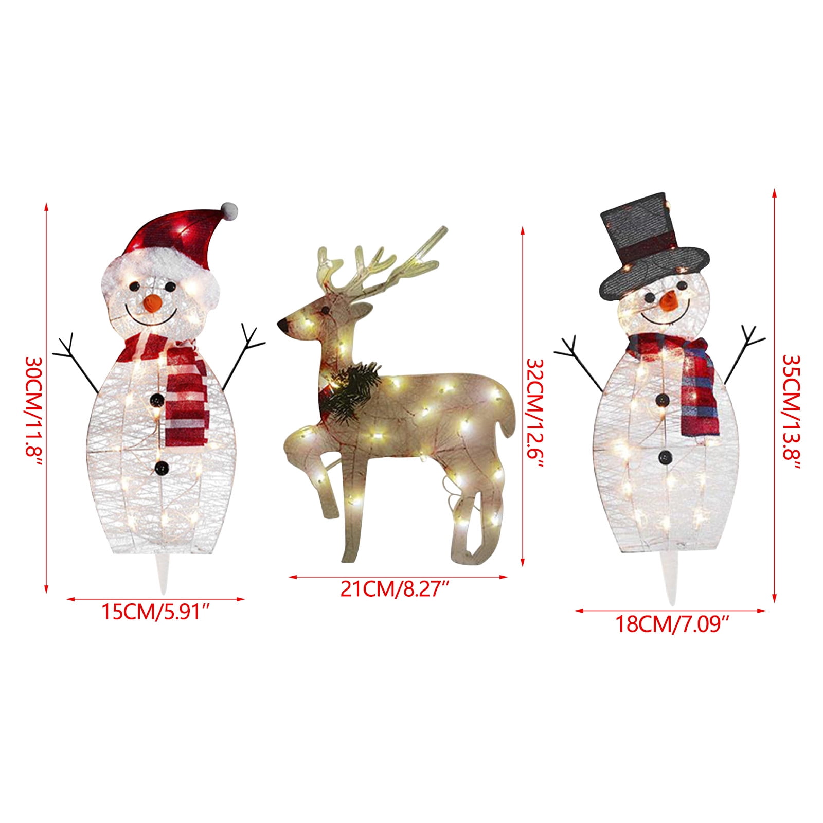 shyuyusa Christmas Penguin Yard Signs Stakes with Lights Noel Christmas Yard Decorations Lighted Outdoor Christmas Decorations for Home Lawn Pathway Walkway Party Decor (requires Assembly)
