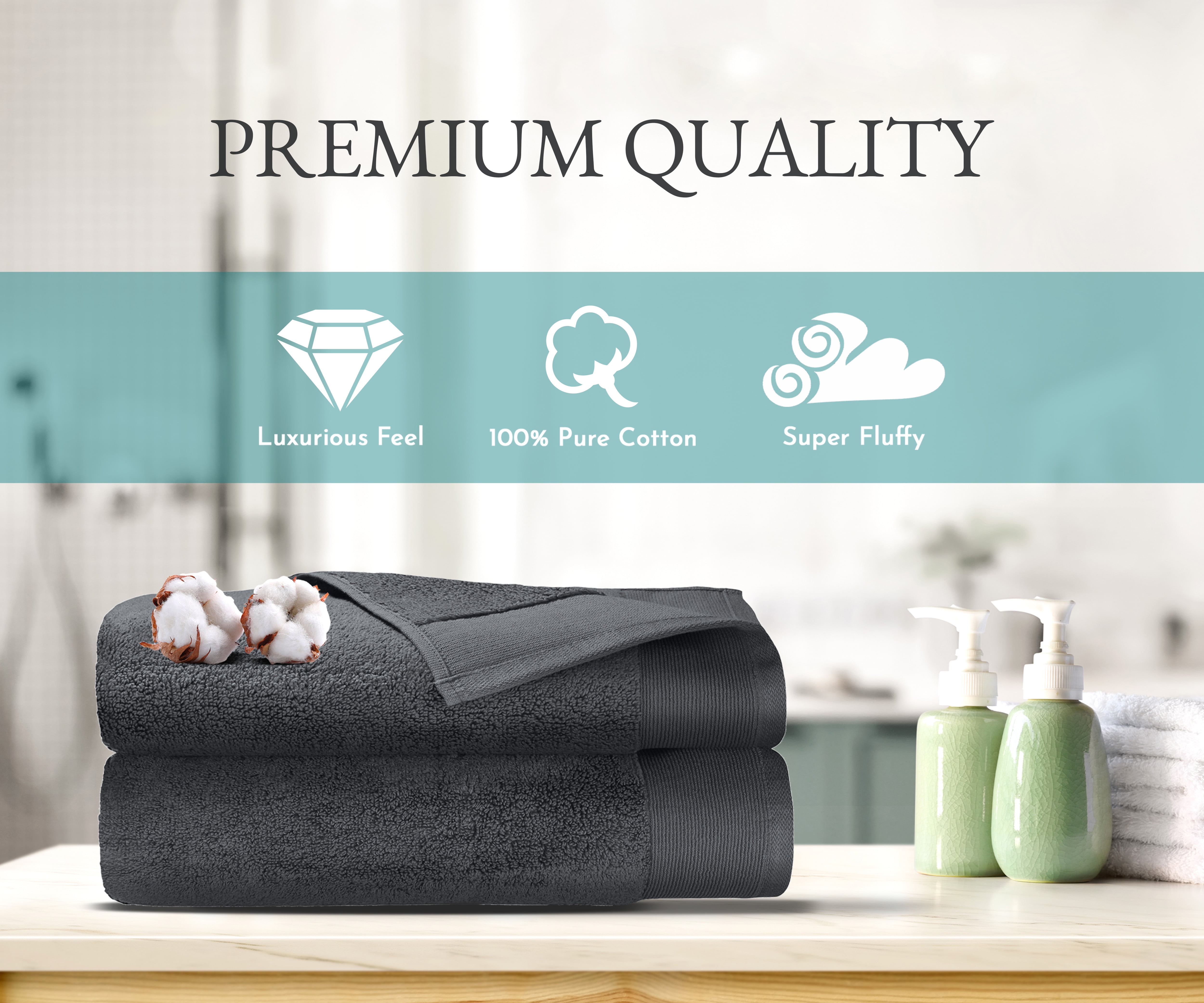 American Comfort Luxury White Bath Towels - 27.5 x 55 (4 Piece) –  American Comfort Luxury Linens
