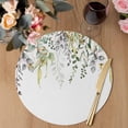 thumbnail image 3 of Eucalyptus Leaves Round 13 Inch Placemats Set of 4, Summer Botanical Green Watercolor HeatResistant Non Slip Place Mats for Dining Table, Wipeable Braided Kitchen Table Mats for Housewarming, 3 of 9