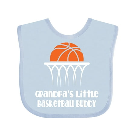 

Inktastic Grandpas Little Basketball Buddy Boys Gift Baby Boy Bib