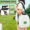 thumbnail image 3 of VAXMAY Battery Powered Sprayer 3.2 Gallon, Electric Backpack Garden Sprayer with 4 Nozzles & 32" Telescopic Wand, Rechargeable Weed Sprayer for Lawn, Yard, Plants, 3 of 7