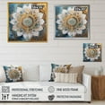 thumbnail image 4 of DESIGN ART Designart "White And Gold Mandala Ii" Boho Mandala Canvas Print 16 in. wide x 16 in. high, 4 of 5