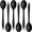 Black, variant on Kiibsot 6 Pack Large Silicone Cooking Spoons 10.8'' Heat Resistant Kitchen Spoons for Cooking Silicone Serving Stirring Mixing Spoons