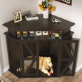 thumbnail image 6 of ChVans 48" Furniture-Style Corner Dog Crate, Large Wooden Dog House for Medium/Large Dogs, 6 of 7