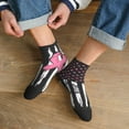 thumbnail image 3 of Naloa Ribbon Breast Cancer Awareness Ankle Socks for Women Non Slip Socks No Show Socks Classic Low Cut Casual Socks Casual Socks, 3 of 7