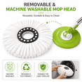 thumbnail image 2 of Spin Mop and Bucket Set with Wringer, 360° Self-Wringing Floor Cleaning System, Microfiber Mop Head, Hands-Free Cleaning for Tile, Hardwood & Home Floors, 2 of 9