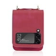 thumbnail image 3 of Allytech Galaxy Z Flip 3 Wallet Case, Z Flip 3 5G Case, Premium PU Leather Cards Holder Crossbody Shoulder Strap Anti-scratch Shockproof Drop Protection Case Cover for Samsung Galaxy Z Flip 3 - Red, 3 of 6