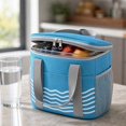 thumbnail image 6 of Insulated Lunch Bag | Insulated Cooler Bag | Reusable Canvas Lunch Bag for Work, Picnics | Blue Lunch Bag for Women and Men, 6 of 6