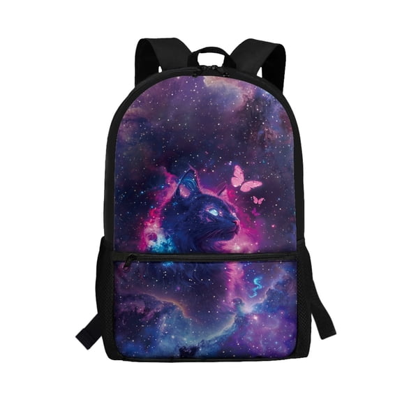 Uourmeti Stylish Daypack for Work Travel, 17 Inchs Backpack, Cat and Butterfly Design