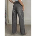 thumbnail image 3 of EMMIOL Women's Mid-High Waist Y2K Baggy Wide Leg Jeans Vintage Washed Denim Pants with Rivet Detail & Pockets 2026 Trendy Streetwear, 3 of 7