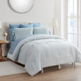 thumbnail image 2 of My Texas House Serena 10-Piece Light Blue Solid Bed in a Bag, Queen, 2 of 9