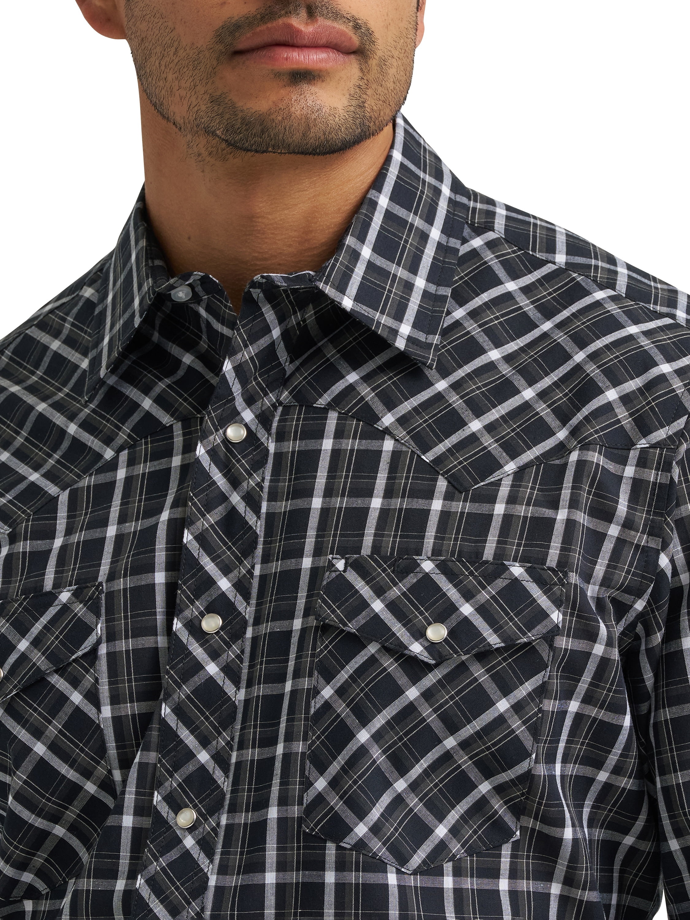 Wrangler® Men's and Big Men's Regular Fit Long Sleeve Western Shirt, Sizes S-5XL