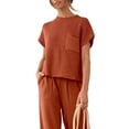 thumbnail image 6 of Nituyy Two Piece Outfits for Women Sweater Sets Knit Pullover Tops and High Waisted Pants Lounge 2 Piece Matching Sets, 6 of 9