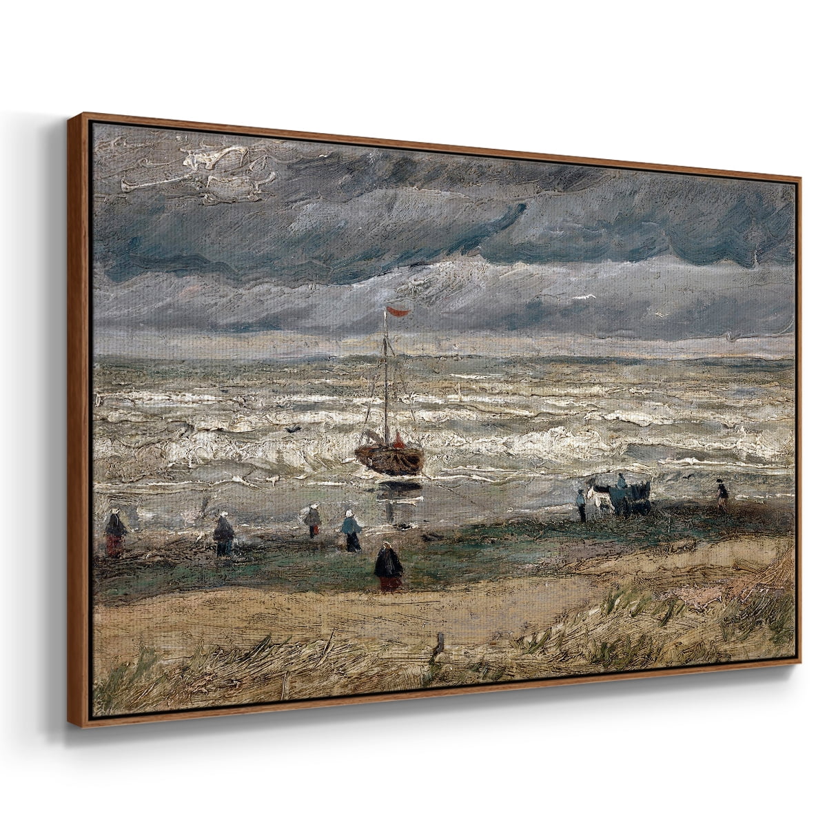 Vintage Landscape-CXXVII By Wexford Home Framed in Walnut Wood Gallery Wrapped Canvas 17 in. x 25 in.