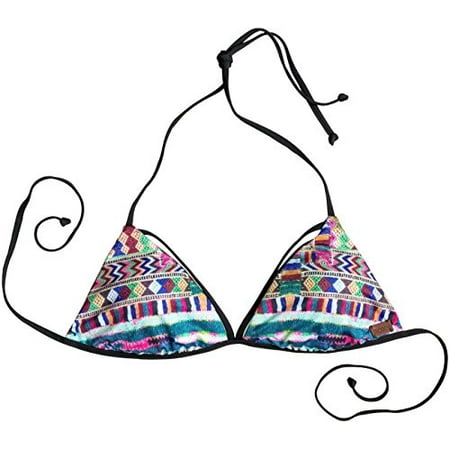Roxy Women's Cuba Reversible Fixed Triangle Bikini Top, Salsa Super ...