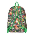 thumbnail image 3 of Flowers Print Bookbag for School College Campus, Large Capacity Backpack with Laptop Sleeve for Students, Durable Everyday Rucksack for Commuting Work Travel, Unisex Gift for Teens Adults, 3 of 5