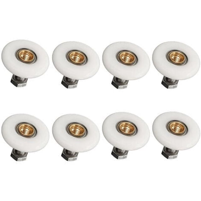 8x Ruedas de repuesto para mampara de ducha, rodillos para mampara de baño de 19 mm