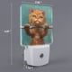 thumbnail image 2 of Fotbe Strong Kitten Lifting Weights Luz Nocturna LED, Luz de Noche con Sensor de Luz Natural de Anochecer a Amanecer, Se Enchufa a la Pared, Blanco Cálido 0.5W-UK, 2 of 7