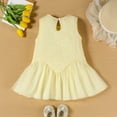 thumbnail image 5 of MEZZALL Toddler Girls Sleeveless Bowknot Floral Dress Dance Party Dresses O-Neck Solid Color Holiday Sundress, 5 of 8