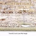 thumbnail image 4 of Washable Runner Rug, 3x10 Non-Slip Boho Vintage Hallway Rug with Rubber Backing, Low Pile Faux Wool Distressed Carpet Runner for Bedroom, Kitchen, Laundry, Entrance, 4 of 7