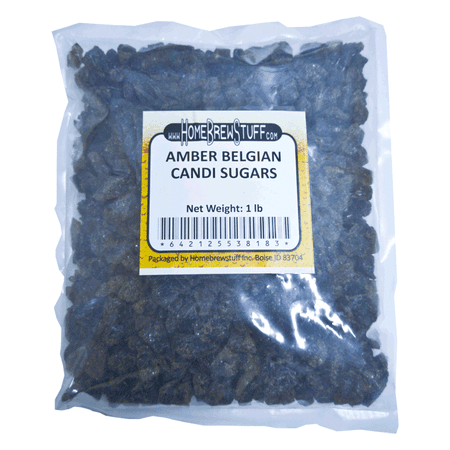 1 LB AMBER BELGIAN CANDI CANDY SUGAR Home Brewing Beer Flavor Dubbel (Best Sugar For Brewing Beer)