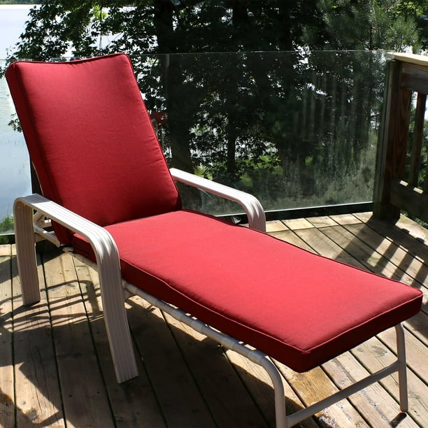 Sunnydaze Indoor Outdoor Patio Chaise Lounge Cushion Weather And Water Resistant Replacement Accessory For Outside Chair Furniture 72 Inch X 21 Red Com Sunnydaze Indoor Outdoor Patio Chaise, How To Make Outdoor Chaise Lounge Cushions